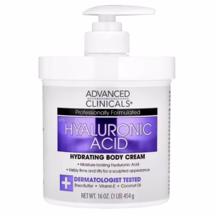 Advanced Clinicals Hyaluronic Acid Hydrating Body Cream - 16oz