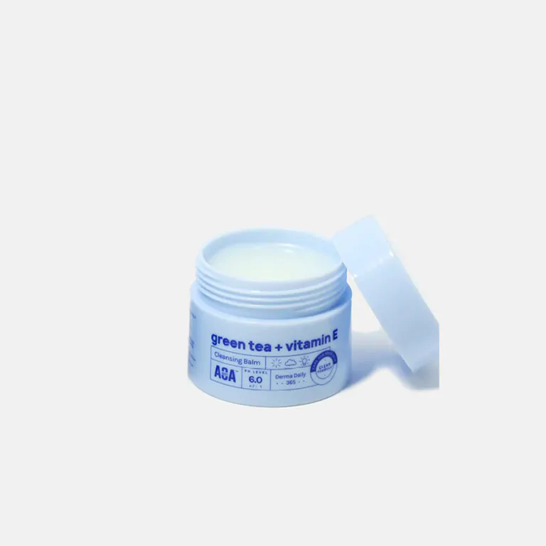 AOA Skin - Green Tea + Vitamin E Cleansing Balm 15ML - Image 3