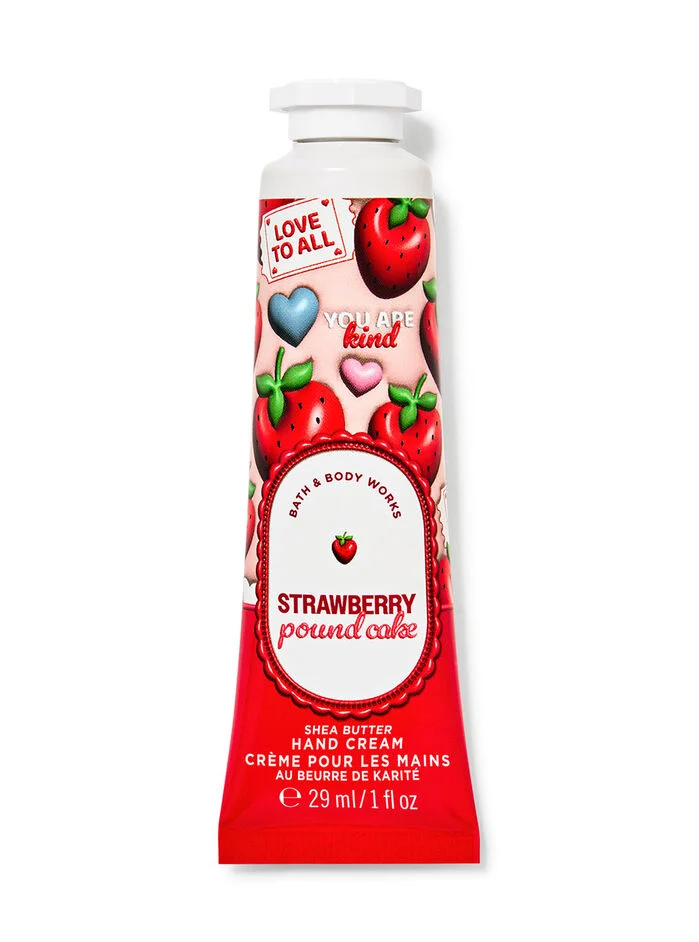 Bath & Body Works Strawberry Pound Cake Shea Butter Hand Cream 1oz