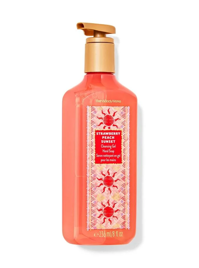 Bath & Body Works Strawberry Peach Sunset Cleansing Gel Hand Soap - 236 ml