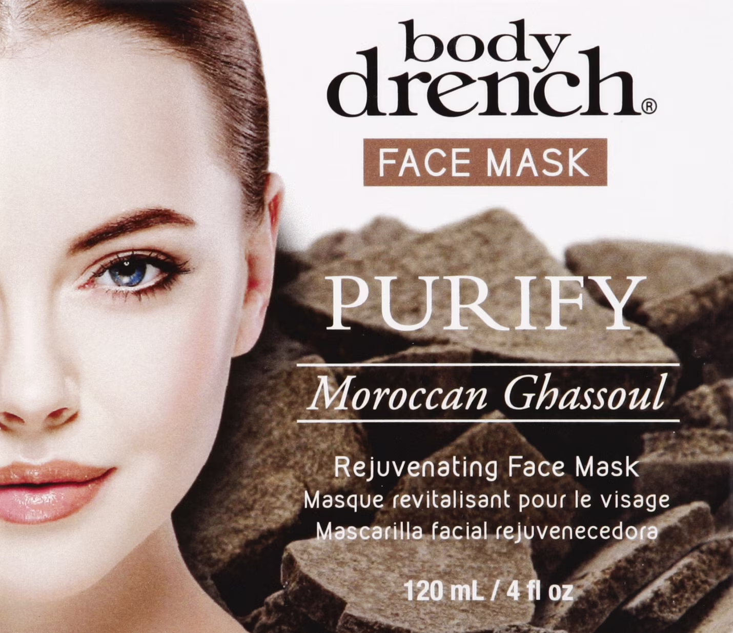 Body Drench Face Mask Purify Moroccan Ghassoul - 120ml - Image 3