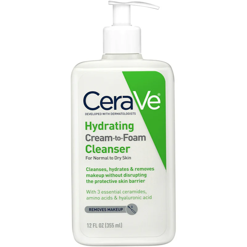 CeraVe Hydrating Cream To Foam Cleanser -12oz - Image 3