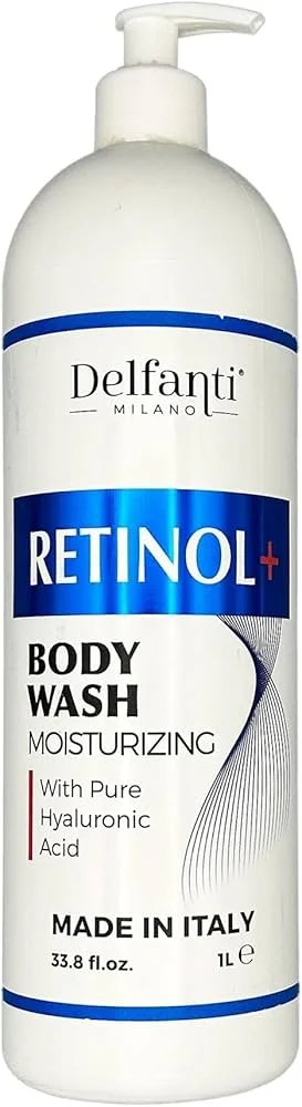 Delfanti Milano Retinol+ Body Wash Moisturizing with Pure Hyaluronic Acid -1L