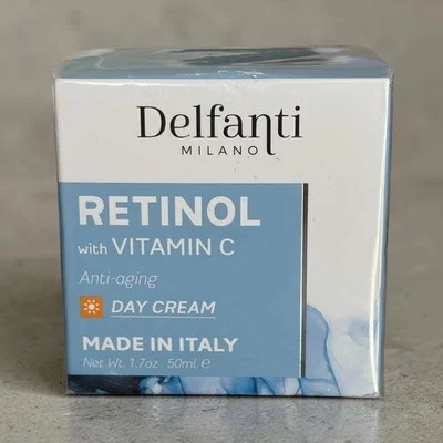 DELFANTI Milano Day Cream Retinol Vitamin C Anti Aging Made in Italy - 50ml - Image 2