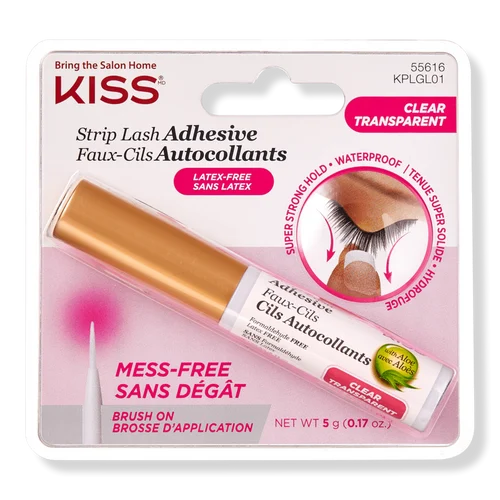 Kiss Strip Lash Adhesive Brush-On, Clear