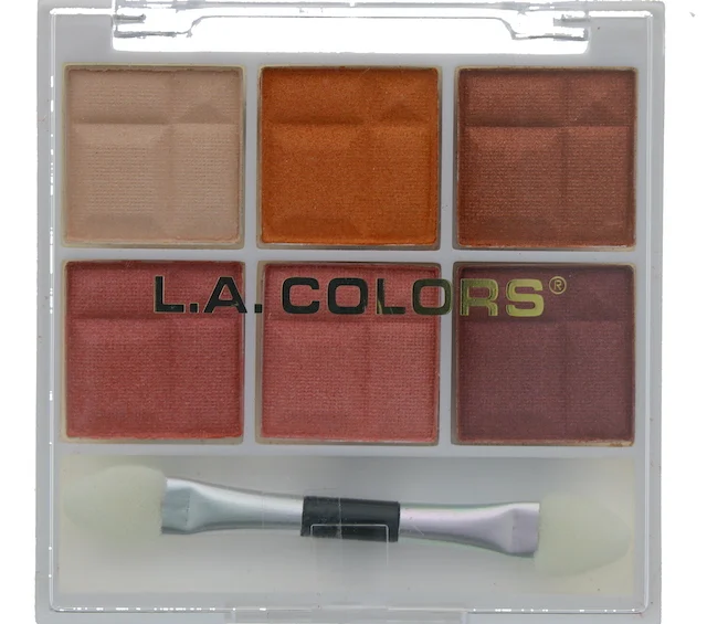 L.A. Colors 6 Color Eyeshadow Palette in "Delicate" (CES463)