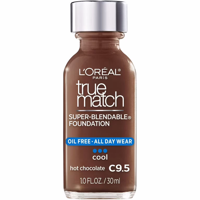 L'Oreal Paris Makeup True Match Super-Blendable Liquid Foundation, Hot Chocolate C9.5