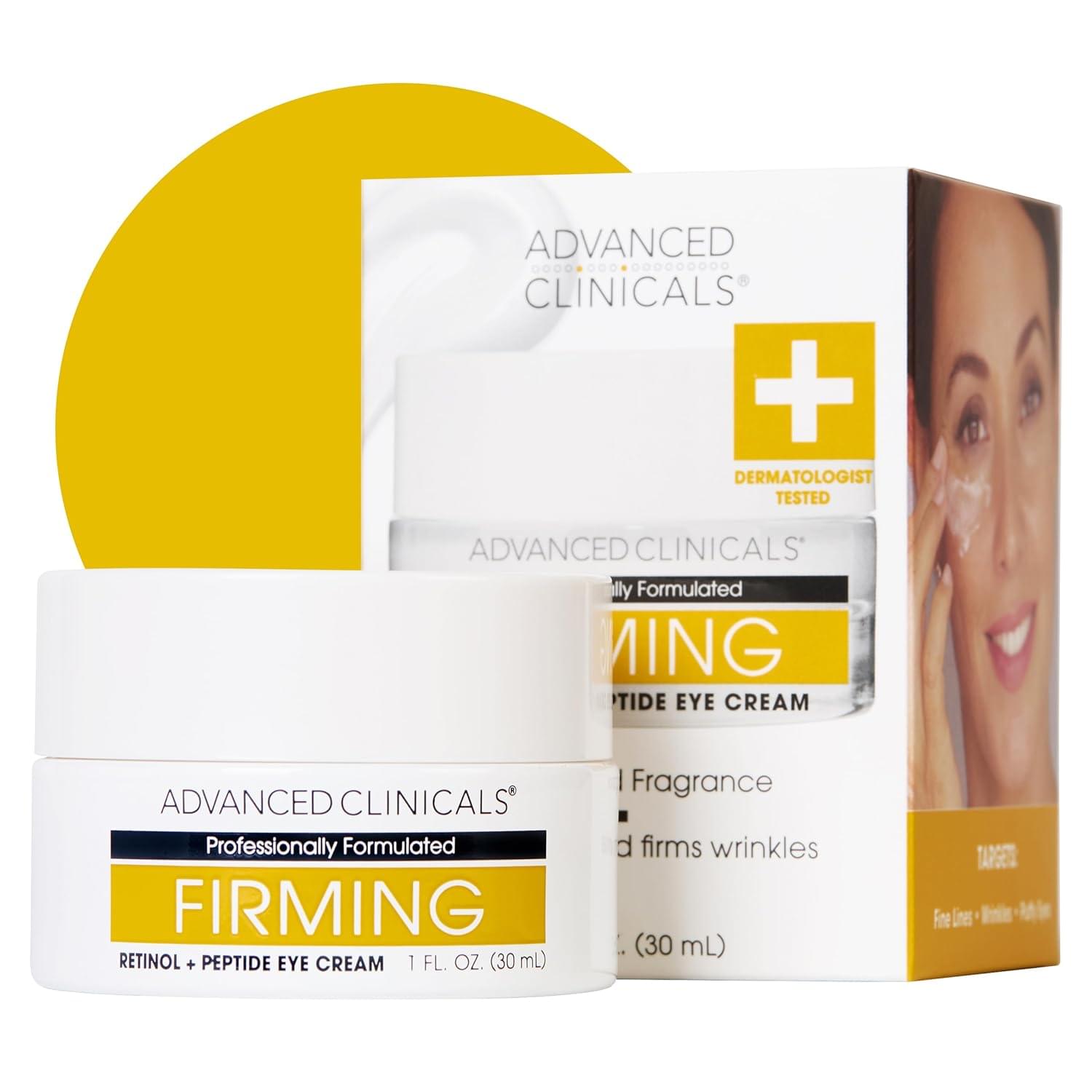Advanced Clinicals Firming Retinol + Peptide Eye Cream - 1 FL. OZ. (30 mL)