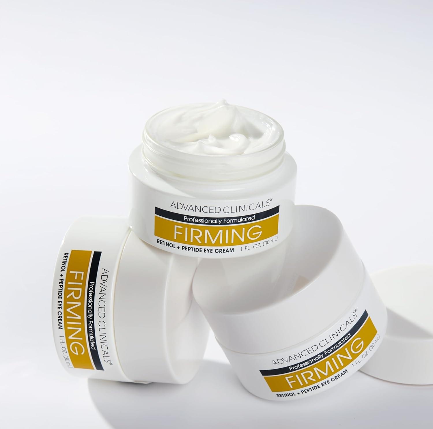 Advanced Clinicals Firming Retinol + Peptide Eye Cream - 1 FL. OZ. (30 mL) - Image 3