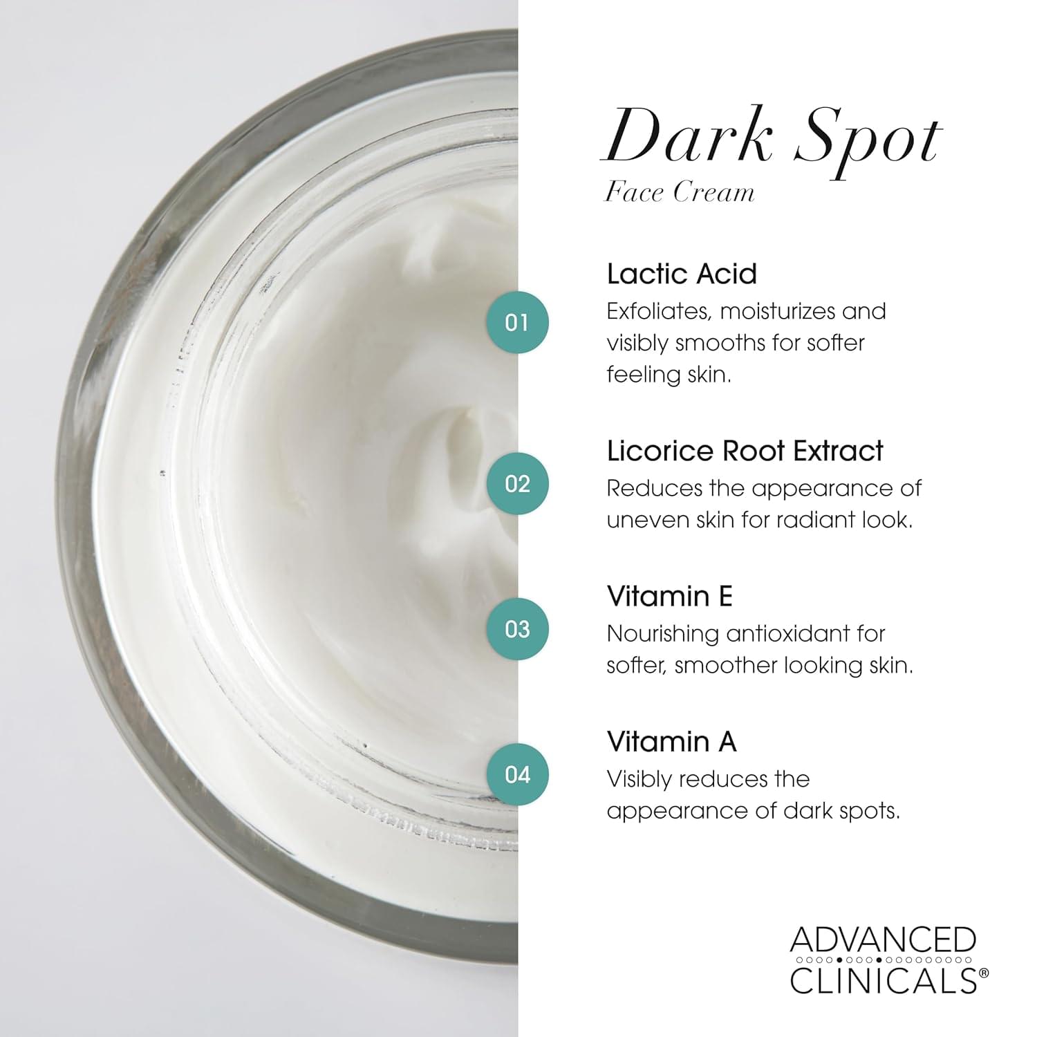 Advanced Clinicals Dark Spot Brightening Cream - 59ml - Image 4