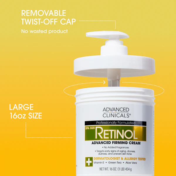 Advanced Clinicals Retinol Firming Body Cream - 16oz - Image 2