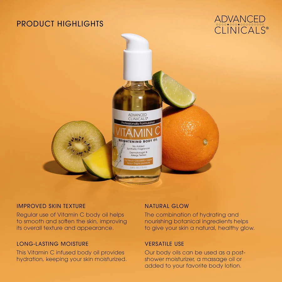 Advanced Clinicals Vitamin C Brightening Oil - 112ml - Image 4