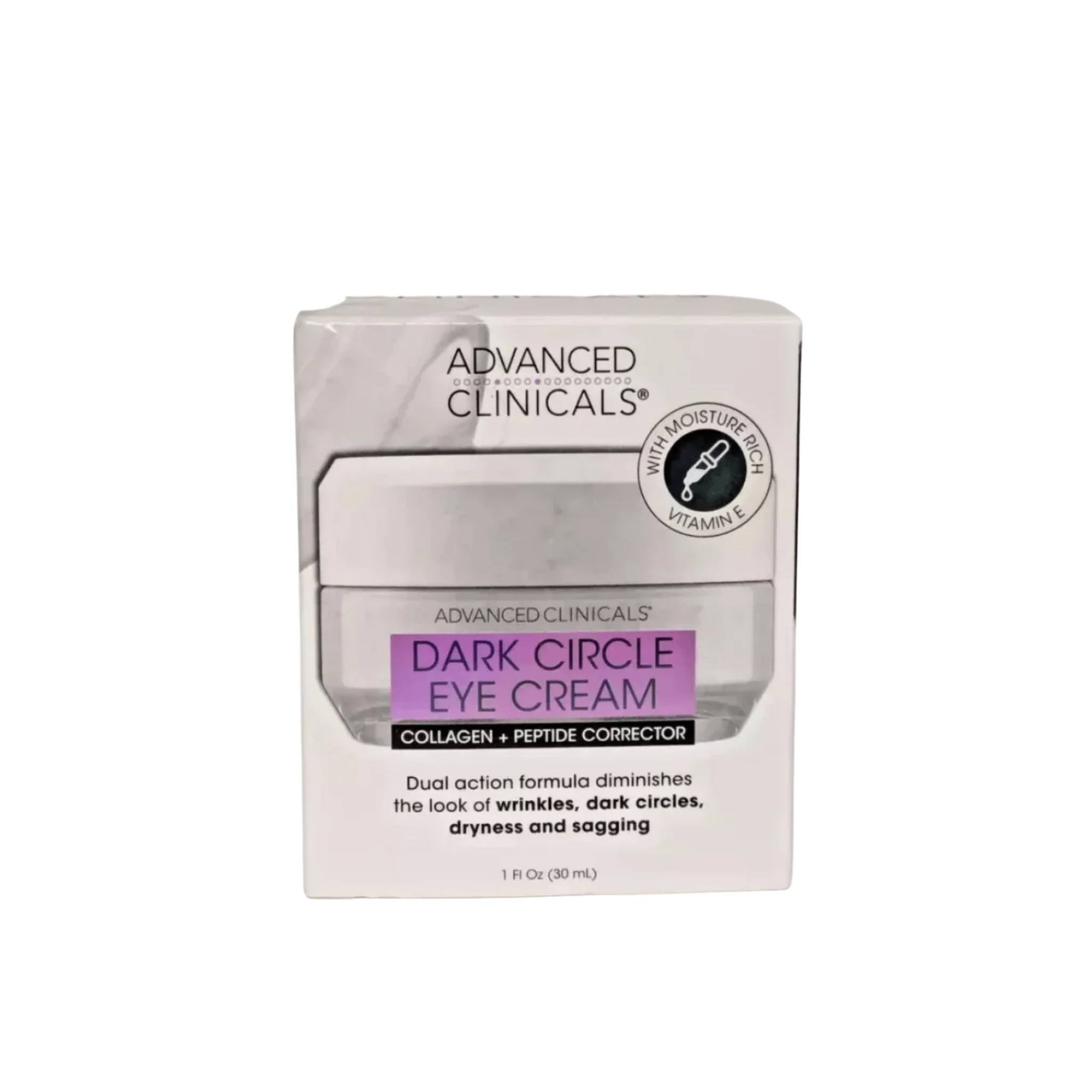 Advanced Clinicals Dark Circle Eye Cream Collagen + Peptide Corrector - 30ml