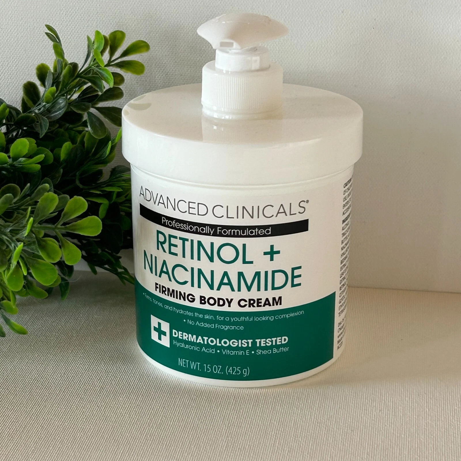 Advanced Clinicals Retinol + Niacinamide Firming Body Cream - 15oz