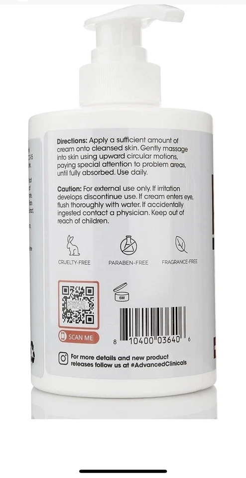 Advanced Clinicals Vitamin C + Turmeric Brightening Face Body Cream 15oz - Image 3