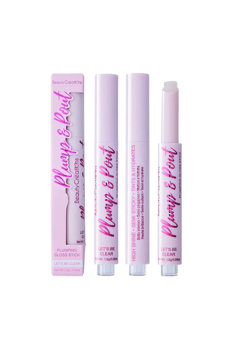 Beauty Creation Plump & Pout Lip Gloss Stick - Let's Be Clear
