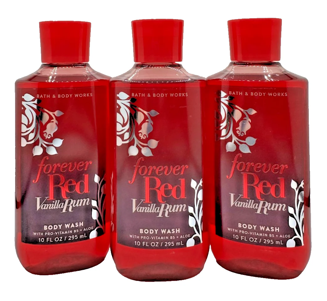 Bath & Body Works Forever Red Vanilla Rum Body Wash Gel 10oz