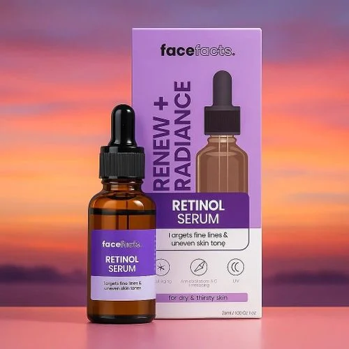 Face Facts Renew & Radiance Retinol Facial Serum - 30ml - Image 4