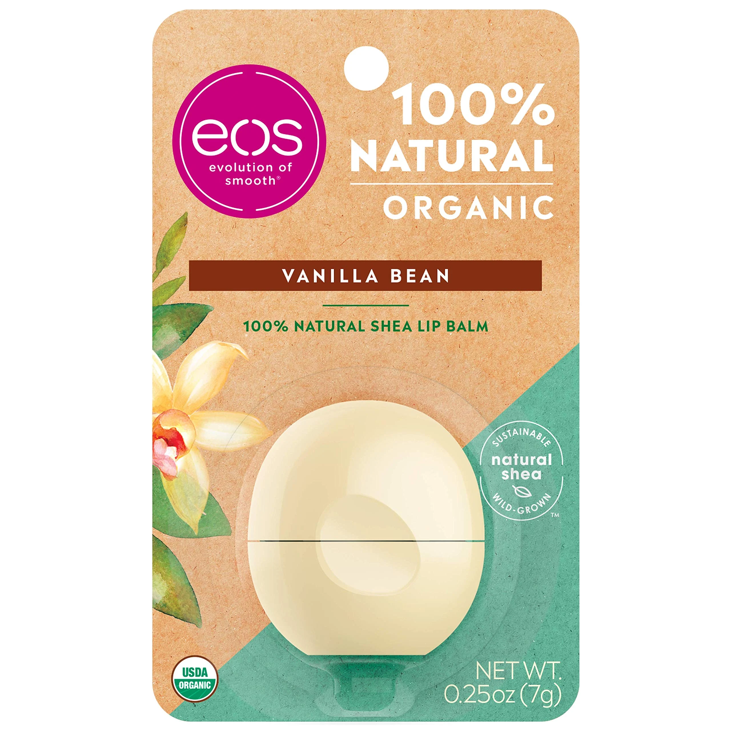 EOS, 100% Natural Organic Lip Balm, Vanilla Bean