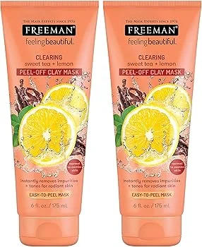Freeman Clearing Sweet Tea & Lemon Peel-Off Clay Mask - 6oz