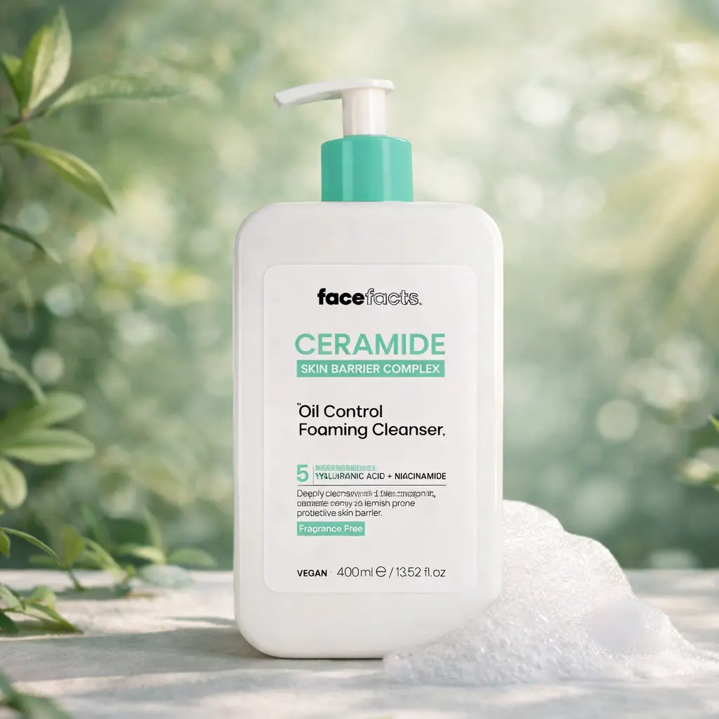 Face Facts Ceramide Oil Control Foaming Cleanser - 400ml - Image 3