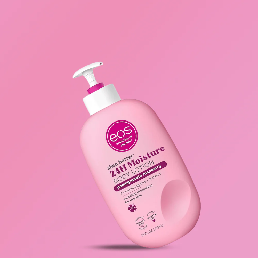 EOS Shea Better 24H Moisture Body Lotion, Pomegranate Raspberry - 16oz