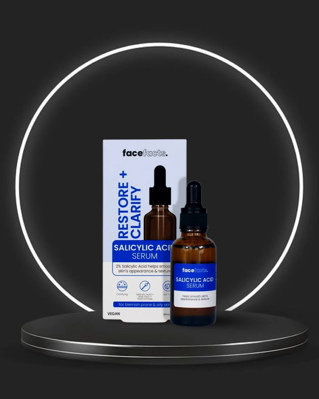 Face Facts Restore + Clarify Salicylic Acid Facial Serum - 30ml