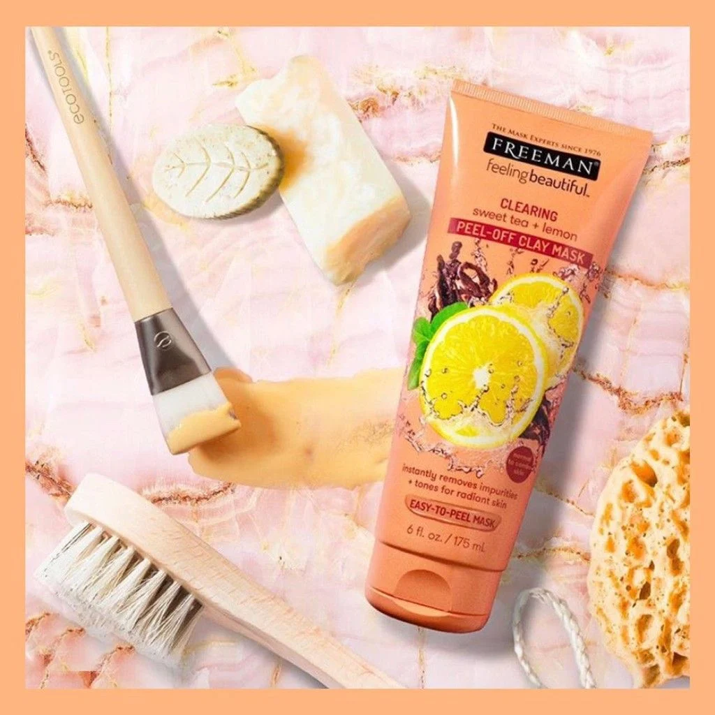 Freeman Clearing Sweet Tea & Lemon Peel-Off Clay Mask - 6oz - Image 3