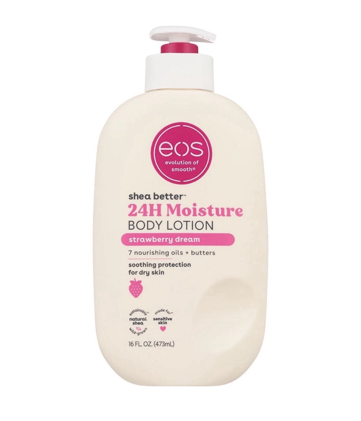 EOS Shea Better 24H Moisture Body Lotion, Strawberry Dream - 16oz - Image 3